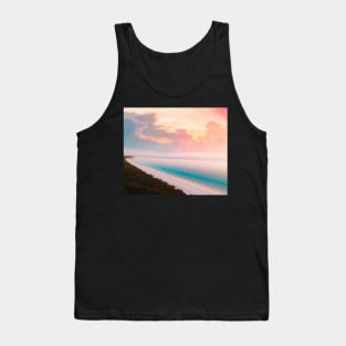 Foamy sea waves Ocean, Adventure, Surfing Mounted Tank Top